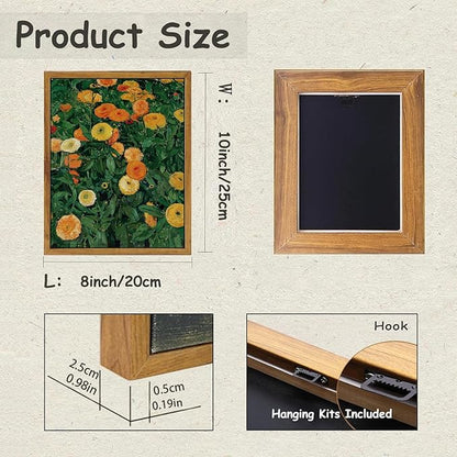 KBKBART Vintage Wall Art Home Decor, Framed Canvas Wall Art Colorful Marigolds Flowers Painting Picture, Vintage Antique Moody Wall Decor Prints for Bedroom Bathroom Decor(8"x10")