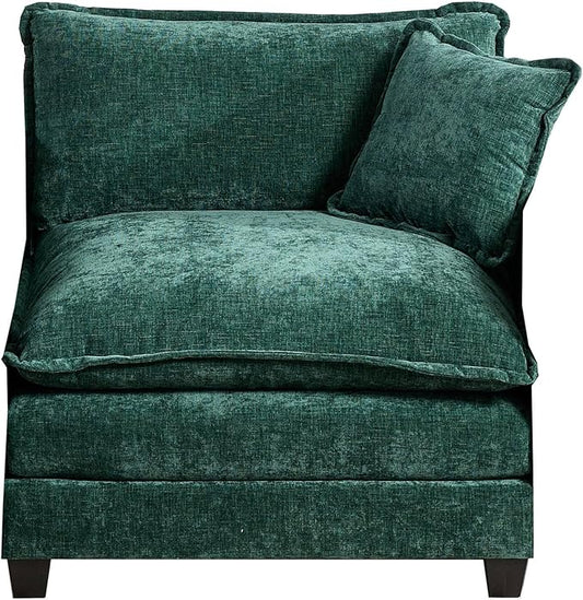 SoarFlash Chenille Sectional Middle Position Sofa,Green