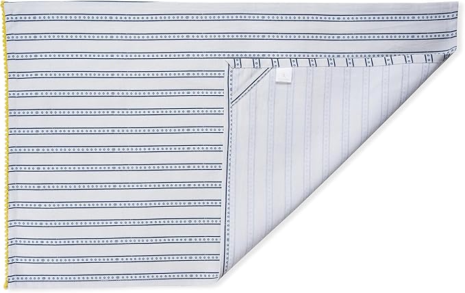 TARAN LIVING Printed Kitchen Dish Bar and Tea Towels Cotton, 18x28 inch with Trims, Cotton Dish Towel Sets (Blue Stripes, Set of 6)