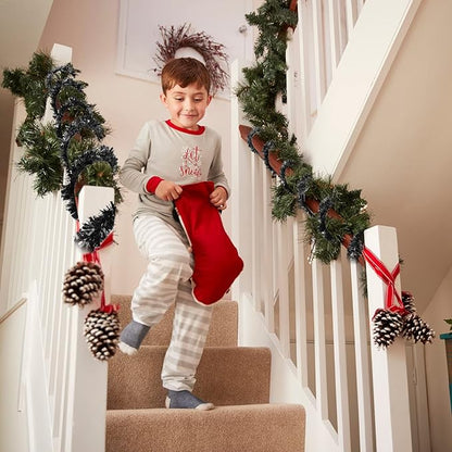 WILLBOND 50 ft Christmas Tinsel Garland Metallic Tinsel Twist Garland Christmas Tree Decorations New Year Wedding Birthday Hanging Decorations Party Supplies, 3 Inch(Black)