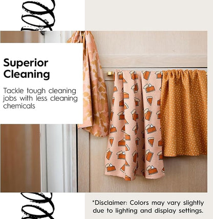 GEOMETRY Fall Kitchen Towels Quick Dry Microfiber Dish Towels Premium Cozy Gingham 18x30