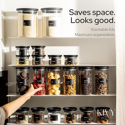 KIVY Glass Jars (12oz * 6)