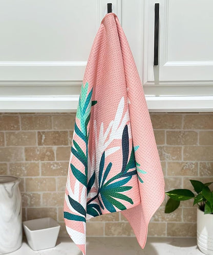 HONED Premium Microfiber Kitchen Dish Towels Quick Dry Waffle Tea Towels 18x30 Tabletop Decor