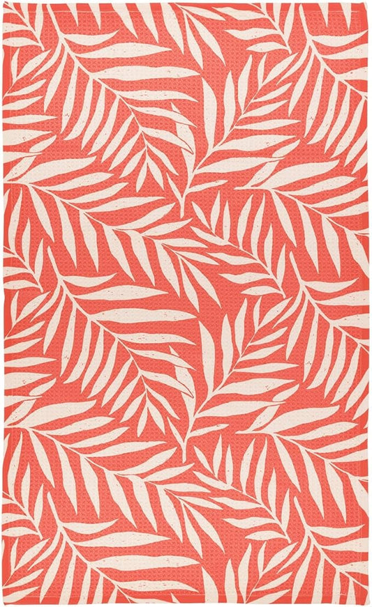 Modern Style Premium Kitchen Tea Towel Super Absorbent Fast Drying Microfiber Island Palms