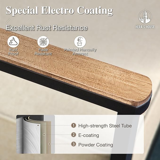 HERA'S HOUSE 9 Pieces Outdoor Dining Set, Patio Table and Chairs for 8, 8 x Cushioned Swivel Chairs and 1 x 83 Large Rectangle Dining Table, Outdoor Dining Table Set for Lawn Garden Porch