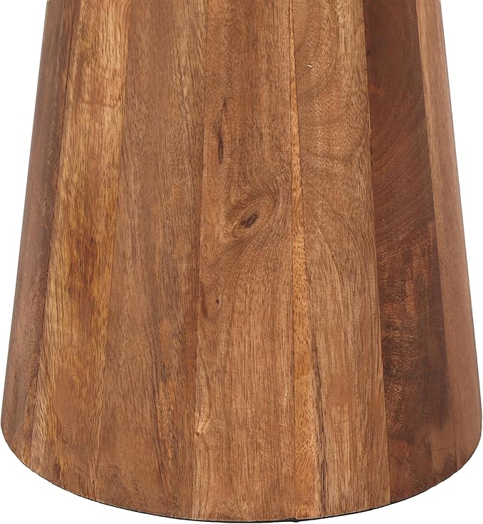 Christopher Knight Home Isant Wood End Table, Small Drink Table, Indoor Round Top Side Table, Modern Solid Wood Accent Table Coffee Table for Living Room Bedroom or Small Spaces, Gold+Natural