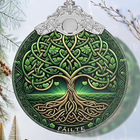 Christmas Tree of Life Stained Glass Ornament - Holiday Home Decor - Gift Exchange Present - The Tree of Wisdom