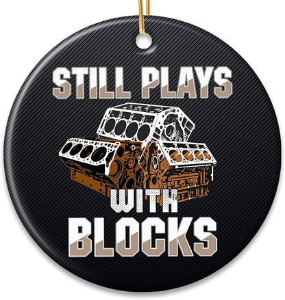 ZAGKOO Mechanic Christmas Ornament - Cool Mechanic Gifts for Men - Tool Ornaments for Technicians, Funny Gag Gift Ideas for Christmas - Ceramic Xmas Tree Ornament Holiday Decor, Gift Exchange