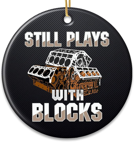 ZAGKOO Mechanic Christmas Ornament - Cool Mechanic Gifts for Men - Tool Ornaments for Technicians, Funny Gag Gift Ideas for Christmas - Ceramic Xmas Tree Ornament Holiday Decor, Gift Exchange