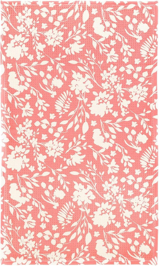 Modern Style Premium Kitchen Tea Towel Super Absorbent Fast Drying Microfiber Whimsical Blooms