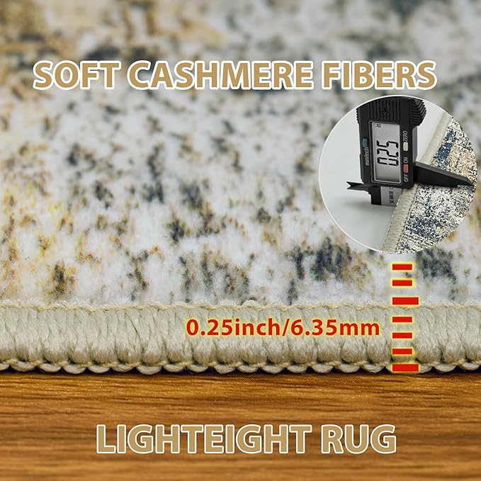 5x8 Area Rugs for Living Room Rug Washable: Abstract Rug for Dining Room Bedroom Carpet Non Slip 5 by 8 Indoor Modern Nursery Home Office Multi