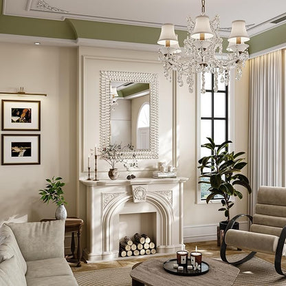 Kelly Miller Large Jeweled Wall Mirror for Wall Decor, 28"x40" Luxury Sparkling Diamond Mirror Beveled Modern Wall Decoration for Bathroom, Living Room, Bedroom, Hallway, Entryway