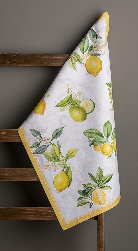 Maison d'Hermine Dish Towels 100% Cotton Absorbent Limoncello Set of 3 Spring Summer
