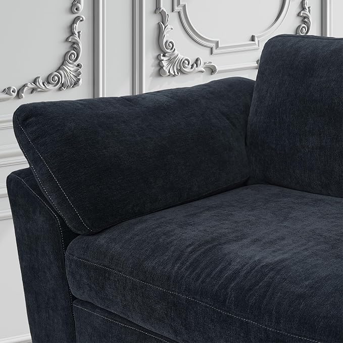 EASE MOOSE Oversized L Shape Sectional Couch,Extra Large Deep seat Gray Sectional Modular Sofa for Living Room,Blue