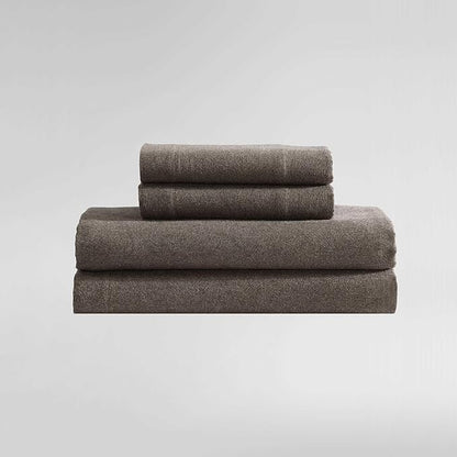 Calvin Klein - Queen Bed Sheets, Soft Melange Flannel Bedding Set with Deep Pockets, Oeko-TEX Certified (Melange Flannel Chocolate Brown, Queen)