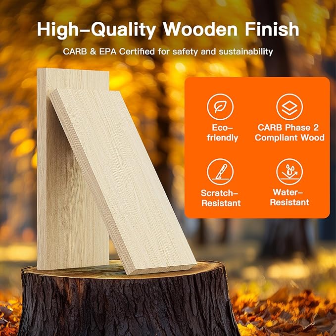 Pipishell Fluted 6 Drawers Dresser for Bedroom, 47" Wooden Drawers with Metal Handle, Dressers with Round Corner Design, Closet Storage Organizer for Bedroom, Hallway, Natural Oak