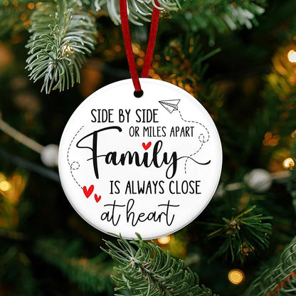 Christmas for Women Men - Ceramic Christmas Ornaments 2025 for Tree Decorations - Family Long Distance Gifts for Mom Dad, Gift for Sister Brother, Grandma Grandpa Gift Ideas