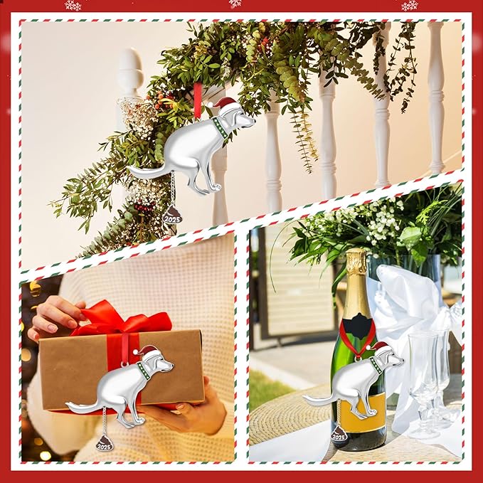 Dog Christmas Ornaments, Funny Dog Ornaments for Tree Decorations, Christmas Novelty Pet Ornament 2025 for Xmas Holiday Exchange Gag Gifts