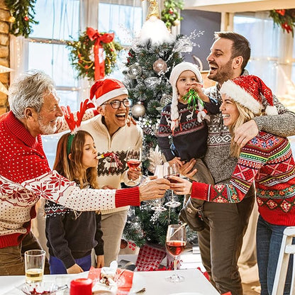 Clear Plastic Christmas Ball Ornaments, 30ct 2.36 Inch Champagne Balls for Tree Decoration - Shatterproof for Holiday Wedding Party Gifts