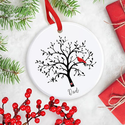 Memorial Cardinal Ornament Gift, Sympathy Gifts for Loss of Dad, in Loving Memory of Dad, Memorial Christmas Ornament Dad, Bereavement Gift, Loved One in Heaven