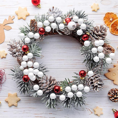 SEPGLITTER Christmas Pom Poms Balls, 1000 Pieces Light White Pompoms Pom Poms for Crafts Making DIY Holiday Christmas Decorations Supplies (0.4 inch/1 cm )