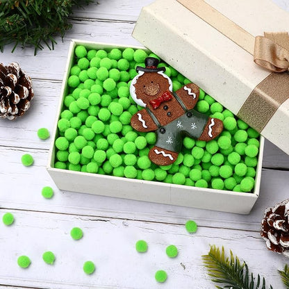 SEPGLITTER Christmas Pom Poms Balls, 1000 Pieces Light Green Pompoms Pom Poms for Crafts Making DIY Holiday Christmas Decorations Supplies (0.4i NCH/1 cm )