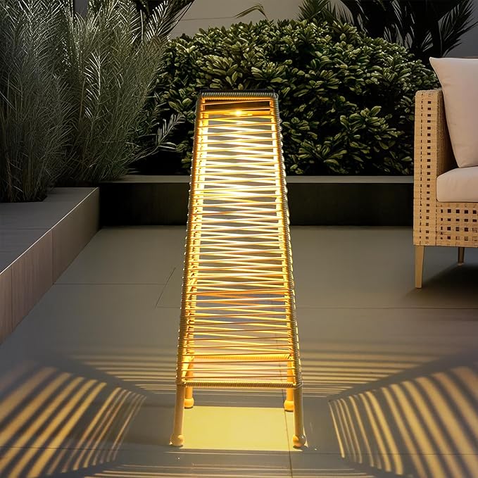Outdoor Solar Floor Lamp, Upgraded Patio Lights, Brighter Outdoor Lamps for Patio, Auto On/Off Patio Lamps Outdoor for Yard Garden Patio Lawn Decor