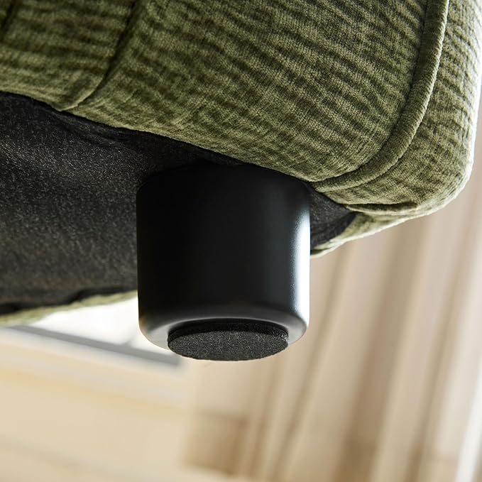 KEIKI 92" Oversized Curved Shaped Upholstered Modular Sectional Sofa, Minimalist 4-Seater Couch with Seat Cushions and Ergonomic Backrest, No Assembly Required, for Apartment, Living Room, Green