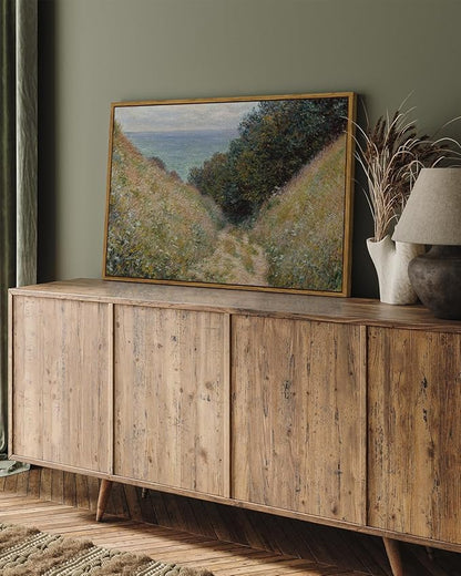 ARPEOTCY Framed Canvas Wall Art Prints, 24×36 Inch, Vintage Monet Prints for Wall Decor, Large Hanging Art for Bedroom, Living Room, Bathroom, Office