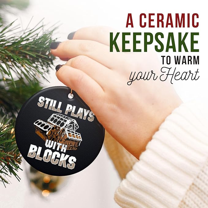 ZAGKOO Mechanic Christmas Ornament - Cool Mechanic Gifts for Men - Tool Ornaments for Technicians, Funny Gag Gift Ideas for Christmas - Ceramic Xmas Tree Ornament Holiday Decor, Gift Exchange