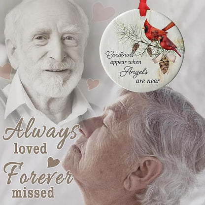 Cardinal Ornament - Cardinal Christmas Ornament - Christmas Memorial Ornament - Remembrance Gifts - Sympathy Gifts for Loss of Loved One