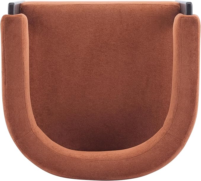 Christopher Knight Home Nettie Modern Accent Chair for Living Room, Velvet Fabric Single Lounge Sofa Chair with Wooden Frame, Comfy Reading Chair for Bedroom, Lounge Armchair with Cushion,Burnt Orange