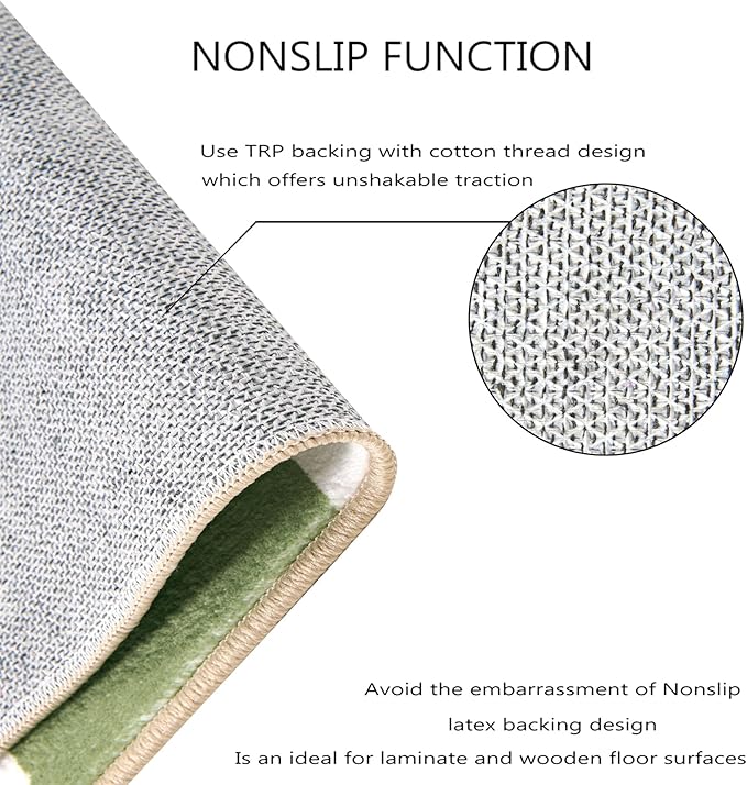 Christmas Checkered Rug 5x7 Washable, Ultra Thin Cute Aesthetic Retro Colorful Christmas Tree Area Rugs for Living Room Bedroom Kitchen Entryway Dorm, Modern Mid-Century Winter Festive Accent Carpet