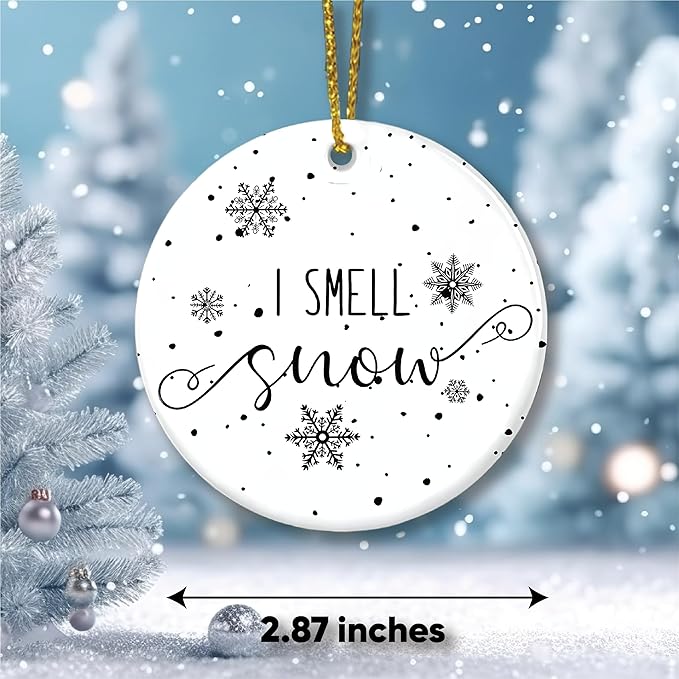 I Smell Snow, Girls Gifts Christmas Ornament, Gifts Women, Christmas Tree Ornament, Friendship Elephant Ornament, Christmas Tree Ornament 2025