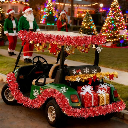 50Ft Christmas Tinsel Garland Red Xmas Tree Decorations Valentine Metallic Glitter Twist Garland for Christmas Decorations Party Anniversary Birthday Holiday Supplies Indoor Outdoor Supplies