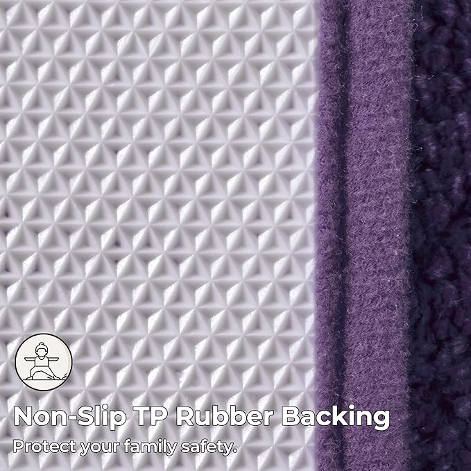GRANNY SAYS Bathroom Rug Mat,48" x 24" Bath Mats for Bathroom Non-Slip, Super Soft and Water Absorbent, Microfiber Bath Rugs, Machine Wash Dry, Large Bath Rugs for Floor, Purple