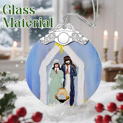 Nativity Ornament | Nativity Scene | Christmas Ornament | Christmas Decoration | Holiday Decor | Religious Gifts | Christian Gifts | Gift Exchange | Gift Idea - Pattern D