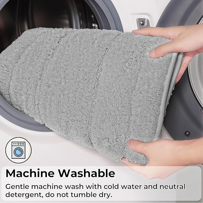 GRANNY SAYS Long Bathroom Rug Mat, Bath Mats Non-Slip, Super Soft and Water Absorbent, Large Bath Rugs, Machine Wash Dry, Bathroom for Floor, Tub and Shower, 24 x 43