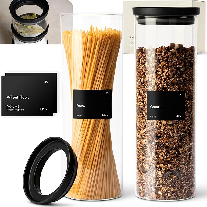 KIVY Glass Jars (60oz * 2)