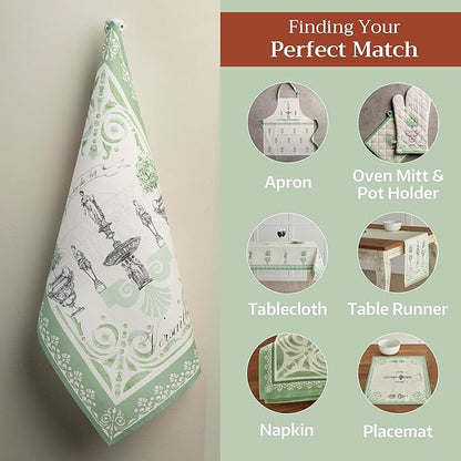 Maison d'Hermine Dish Towels 100% Cotton Absorbent Jardin Du Roy Set of 2