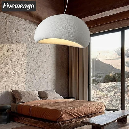 27.6in Large Wabi Sabi Pendant Lights Kitchen Island Lighting Fixture Ceiling Mount White Modern Japanese Lamp Japandi Chandelier for Dining Living Room Bedroom Restaurant Hanging Lamp