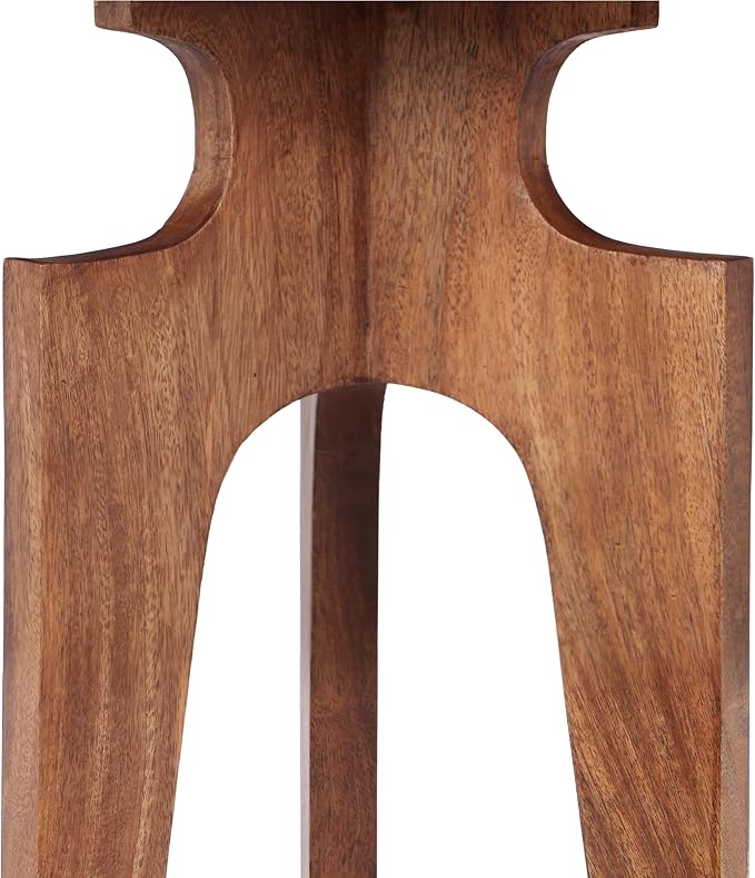 Christopher Knight Home Catrio Wood End Table with 3-Legged, Mid-Century Accent End Table Coffee Table with Solid Wood Leg for Living Room Bedroom or Small Spaces, Fully Assembled, Honey