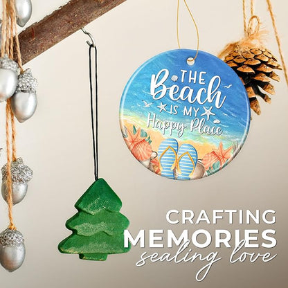 ZAGKOO Beach Themed Gift - Beach Gifts for Women - Beachy Ornaments - Decoration Gifts for Women, Men, Family, Friends - Beachy Christmas Party Decorations - Ceramic Christmas Ornament 2025