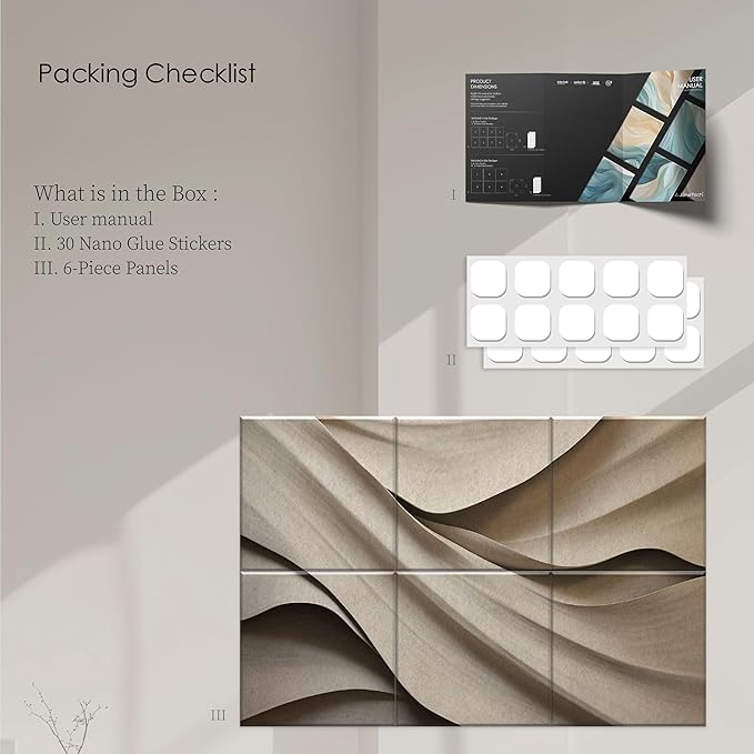 6-Pack Sound Absorbing Panels 72x48 Inch Acoustic Wall Panels for Home, Office, or Studio – Sleek Design, Simple Setup