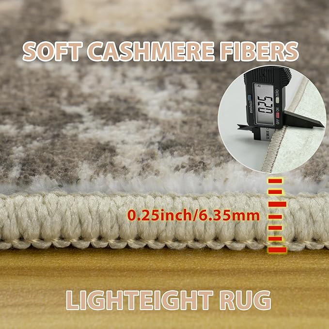 5x8 Area Rugs for Living Room Rug Washable: Abstract Rug for Dining Room Bedroom Carpet Non Slip 5 by 8 Indoor Modern Nursery Home Office Coffee