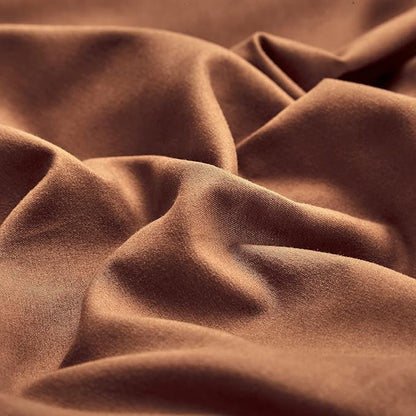 CLOTHKNOW Pumpkin Full Size Comforter Sets 3Pcs Brown Rust Bedding Comforter Sets Caramel Comforter Orange Terracotta Comforter with 2 x Pillow Cases
