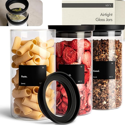 KIVY Glass Jars (40oz * 3)
