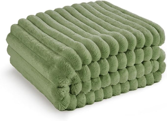 Bedsure GentleSoft Reseda Fleece Throw Blanket for - Cozy Soft Blankets for Women, Cute Small Throws for Girls, 50x60 Inches