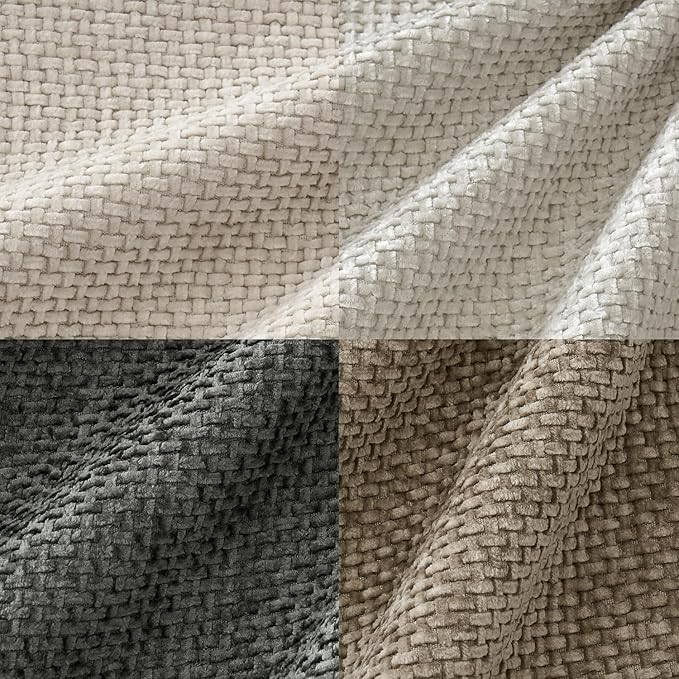 MIULEE Pack of 4 Throw Pillow Covers 16x16 Inch Neutral Soft Decorative Chenille Pillow Covers Farmhouse Boho Cushion Covers for Home Decor Bedroom Living Room