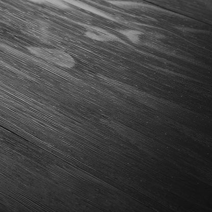 Plank+Beam 48 Inch Farmhouse Dining Table, Rustic Solid Wood Kitchen Table, Dinner Table for Dining Room, Home Office Furniture, Black Wirebrush